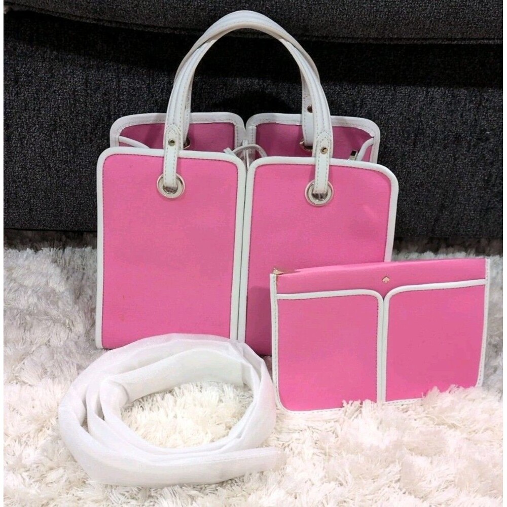 Kate Spade ‘SAM’ Pink Satchel Sleeper Bag & Clutch